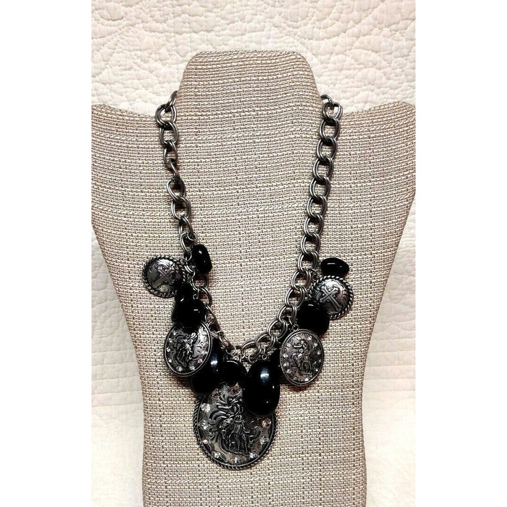 YOU & i  CHUNKY BRAIDED WESTERN BLING STATEMENT NECKLACE